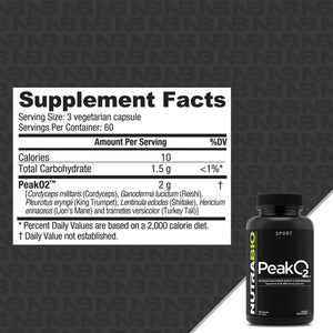 NutraBio PeakO2 Capsules