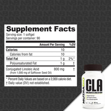 Load image into Gallery viewer, NutraBio CLA (800 mg)